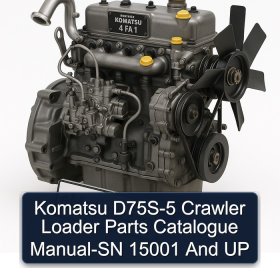 Komatsu D75S-5 Crawler Loader Parts Catalogue Manual-SN 15001 And UP