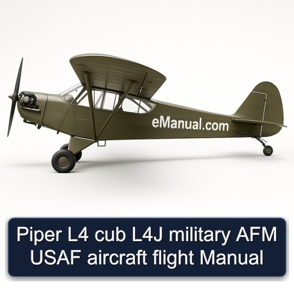 Piper L4 cub L4J military AFM USAF aircraft flight Manual