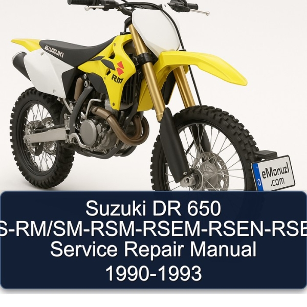 Suzuki DR 650 RS-RM/SM-RSM-RSEM-RSEN-RSEP Service Repair Manual 1990-1993