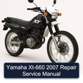 Yamaha Xt-660 2007 Repair Service Manual