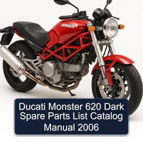 Ducati Monster 620 Dark Spare Parts List Catalog Manual 2006