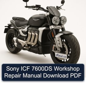 Sony ICF 7600DS Workshop Repair Manual Download PDF