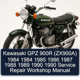 Kawasaki GPZ 900R (ZX900A) 1984 1984 1985 1986 1987 1988 1989 1990 1990 Service Repair Workshop Manual
