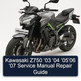 Kawasaki Z750 ‘03 ‘04 ‘05‘06 ‘07 Service Manual Repair Guide