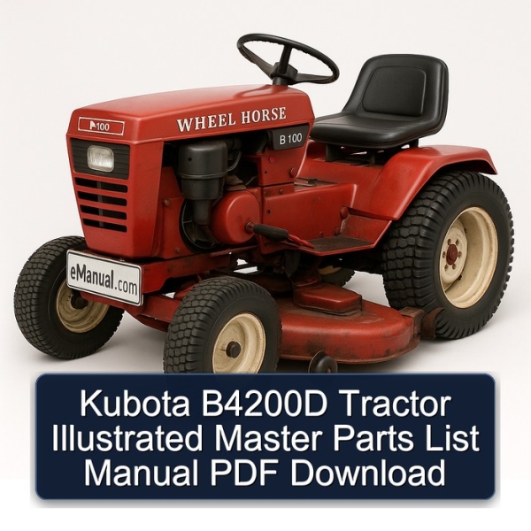 Kubota B4200D Tractor Illustrated Master Parts List Manual PDF Download