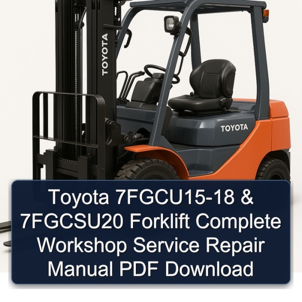 Toyota 7FGCU15-18 & 7FGCSU20 Forklift Complete Workshop Service Repair Manual PDF Download