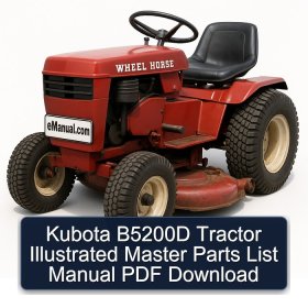 Kubota B5200D Tractor Illustrated Master Parts List Manual PDF Download