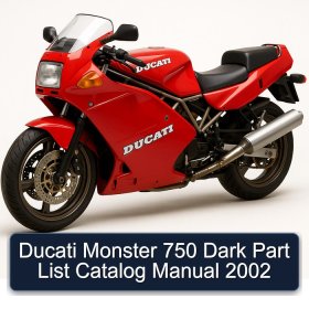 Ducati Monster 750 Dark Part List Catalog Manual 2002