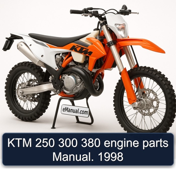 KTM 250 300 380 engine parts Manual. 1998