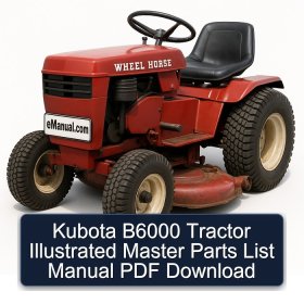 Kubota B6000 Tractor Illustrated Master Parts List Manual PDF Download