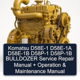 Komatsu D58E-1 D58E-1A D58E-1B D58P-1 D58P-1B BULLDOZER Service Repair Manual + Operation & Maintenance Manual