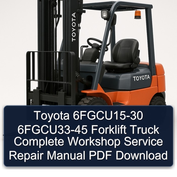 Toyota 6FGCU15-30 6FGCU33-45 Forklift Truck Complete Workshop Service Repair Manual PDF Download