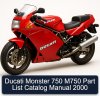 Ducati Monster 750 M750 Part List Catalog Manual 2000