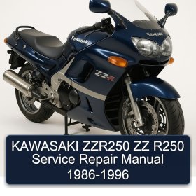 KAWASAKI ZZR250 ZZ R250 Service Repair Manual 1986-1996