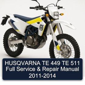 HUSQVARNA TE 449 TE 511 Full Manual de servicio y reparación 2011-2014