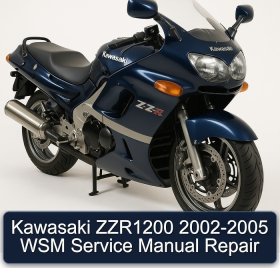 Kawasaki ZZR1200 2002-2005 WSM Service Manual Repair