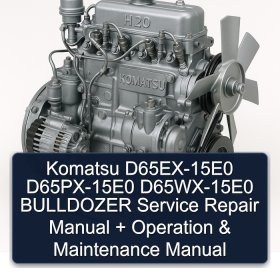 Komatsu D65EX-15E0 D65PX-15E0 D65WX-15E0 BULLDOZER Service Repair Manual + Operation & Maintenance Manual