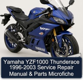 Yamaha YZF1000 Thunderace 1996-2003 Service Repair Manual & Parts Microfiche