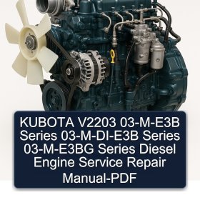 KUBOTA V2203 03-M-E3B Series 03-M-DI-E3B Series 03-M-E3BG Series Diesel Engine Service Repair Manual-PDF