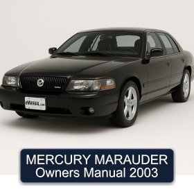 MERCURY MARAUDER Owners Manual 2003