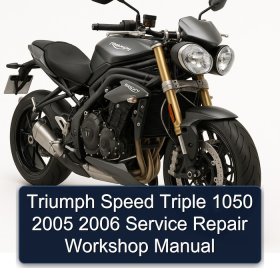 Triumph Speed Triple 1050 2005 2006 Service Repair Workshop Manual
