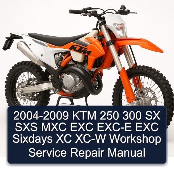 2004-2009 KTM 250 300 SX SXS MXC EXC EXC-E EXC Sixdays XC XC-W Workshop Service Repair Manual