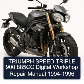 TRIUMPH SPEED TRIPLE 900 885CC Digital Workshop Repair Manual 1994-1996
