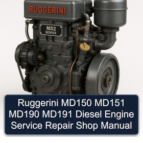 Ruggerini MD150 MD151 MD190 MD191 Diesel Engine Service Repair Shop Manual