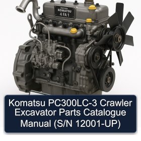 Komatsu PC300LC-3 Crawler Excavator Parts Catalogue Manual (S/N 12001-UP)