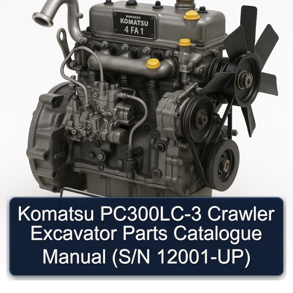 Komatsu PC300LC-3 Crawler Excavator Parts Catalogue Manual (S/N 12001-UP)