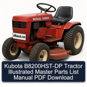 Kubota B8200HST-DP Tractor Illustrated Master Parts List Manual PDF Download