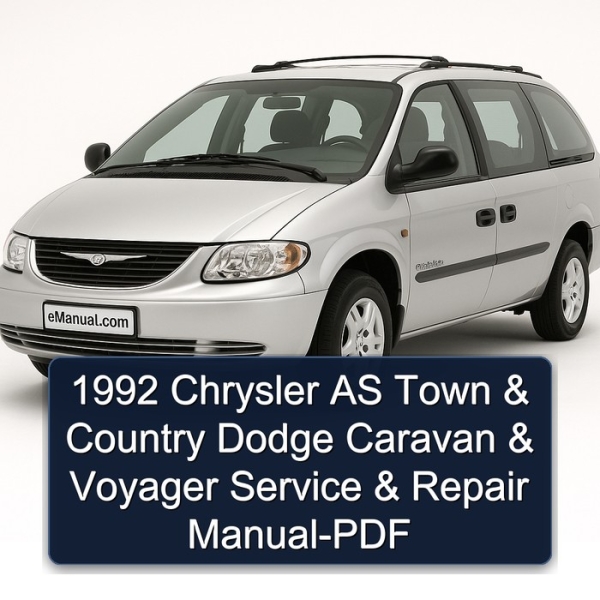 1992 Chrysler AS Town & Country Dodge Caravan & Voyager Service & Repair Manual-PDF