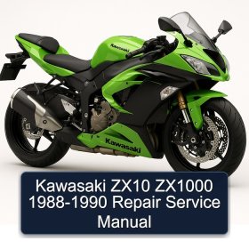 Kawasaki ZX10 ZX1000 1988-1990 Repair Service Manual