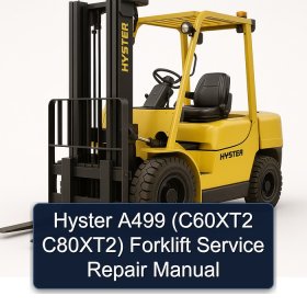 Hyster A499 (C60XT2 C80XT2) Forklift Service Repair Manual