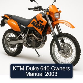 KTM Duke 640 Owners Manual 2003