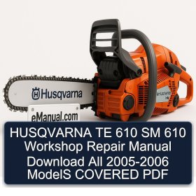 HUSQVARNA TE 610 SM 610 Workshop Repair Manual Download All 2005-2006 ModelS COVERED PDF