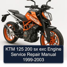 KTM 125 200 sx exc Engine Service Repair Manual 1999-2003
