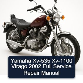 Yamaha Xv-535 Xv-1100 Virago 2002 Full Manual de servicio y reparación