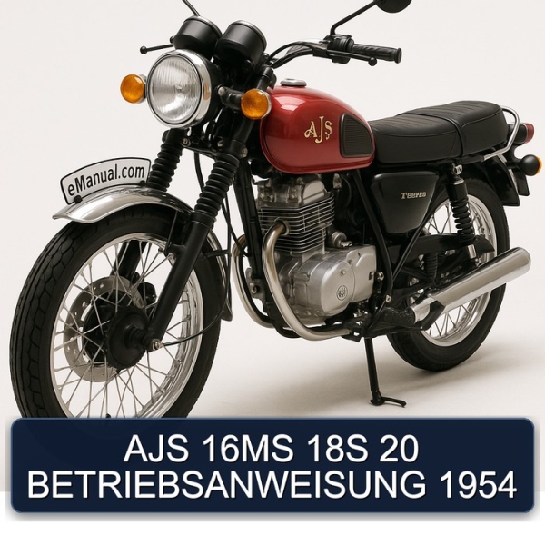 AJS 16MS 18S 20 BETRIEBSANWEISUNG 1954