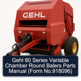 Gehl 80 Series Variable Chamber Round Balers Parts Manual (Form No.918096)