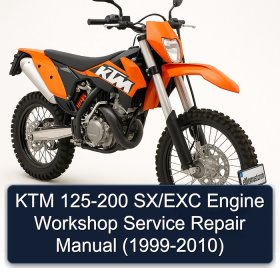 KTM 125-200 SX/EXC Engine Workshop Service Repair Manual (1999-2010)