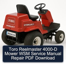 Toro Reelmaster 4000-D Mower WSM Service Manual Repair PDF Download