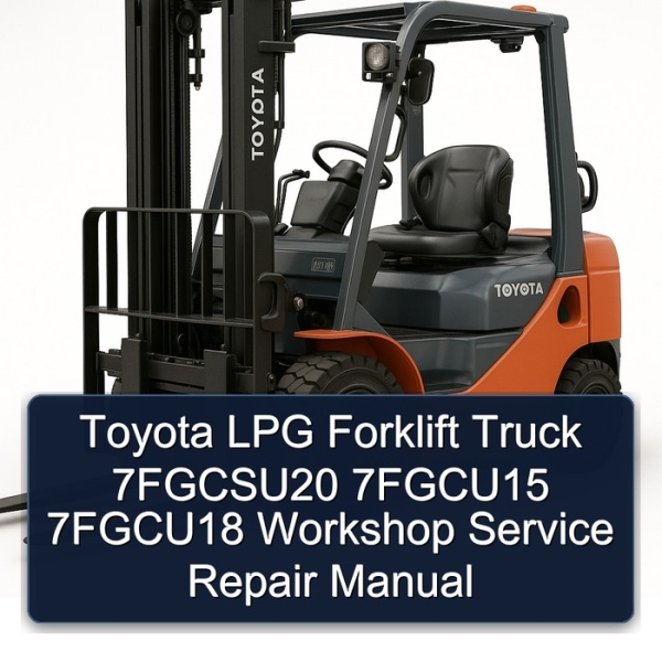 Toyota LPG Forklift Truck 7FGCSU20 7FGCU15 7FGCU18 Workshop Service Repair Manual