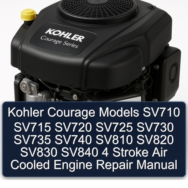 Kohler Courage Models SV710 SV715 SV720 SV725 SV730 SV735 SV740 SV810 SV820 SV830 SV840 4 Stroke Air Cooled Engine Repair Manual