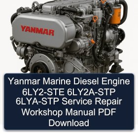 Yanmar Marine Diesel Engine 6LY2-STE 6LY2A-STP 6LYA-STP Service Repair Workshop Manual PDF Download