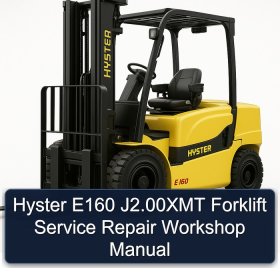 Hyster E160 J2.00XMT Forklift Service Repair Workshop Manual