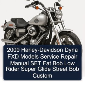 2009 Harley-Davidson Dyna FXD Models Service Repair Manual SET Fat Bob Low Rider Super Glide Street Bob Custom