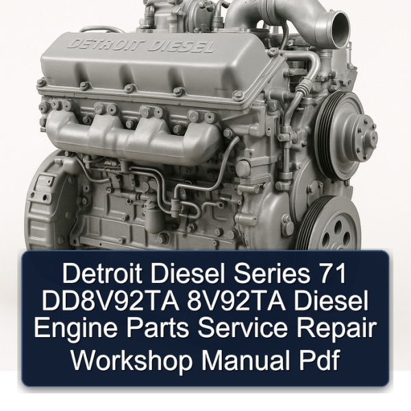 Detroit Diesel Series 71 DD8V92TA 8V92TA Diesel Engine Parts Service Repair Workshop Manual Pdf