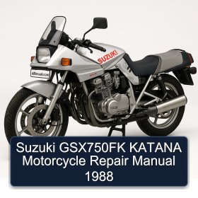 Suzuki GSX750FK KATANA Motorcycle Repair Manual 1988