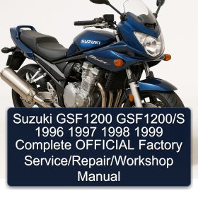 Suzuki GSF1200 GSF1200/S 1996 1997 1998 1999 Complete OFFICIAL Factory Service/Repair/Workshop Manual